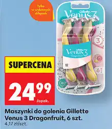 Biedronka Maszynki do golenia Gillette Venus 3 Dragonfruit, 6 szt oferta