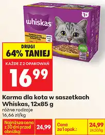 Biedronka Karma dla kota w saszetkach Whiskas oferta