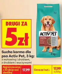 Biedronka Sucha karma dla psa Activ Pet oferta
