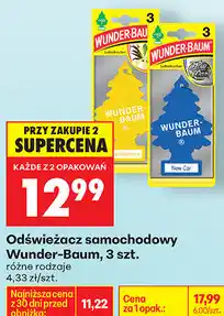Biedronka Odświeżacz samochodowy Wunder-Baum, 3 szt oferta