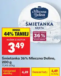 Biedronka Śmietanka 36% Mleczna Dolina oferta