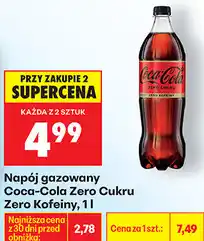Biedronka Napój gazowany Coca-Cola Zero Cukru Zero Kofeiny oferta