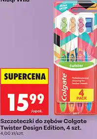 Biedronka Szczoteczki do zębów Colgate Twister Design Edition, 4 szt oferta