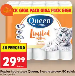 Biedronka Papier toaletowy Queen, 3-warstwowy, 50 rolek oferta