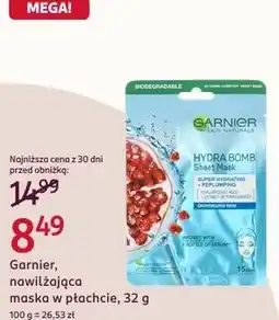 Rossmann Garnier, nawilżająca maska w płachcie oferta