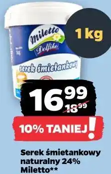 Netto Serek śmietankowy naturalny 24% Miletto oferta