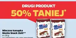Netto Mleczna kanapka Monte Snack Zott oferta