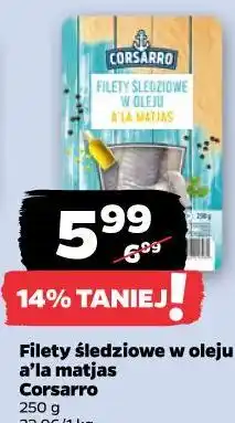 Netto Filety śledziowe w oleju a'la matjas Corsarro oferta