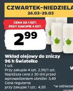 Netto Wkład olejowy do zniczy 96 h Światełko oferta