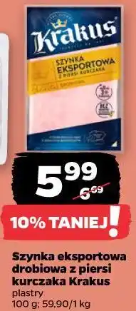 Netto Szynka eksportowa drobiowa z piersi kurczaka Krakus oferta