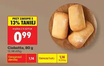 Biedronka Ciabatta 80 g oferta