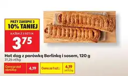 Biedronka Hot dog z parówką Berlinką i sosem , 120 g oferta