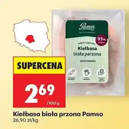 Biedronka Kiełbasa biała parzona Pamso oferta