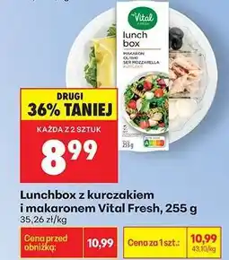 Biedronka Lunchbox z kurczakiem i makaronem Vital Fresh, 255 g oferta