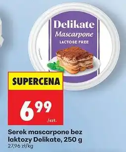 Biedronka Serek mascarpone bez laktozy Delikate, 250 g oferta