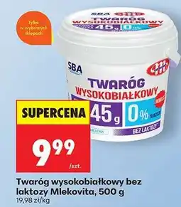 Biedronka Twaróg wysokobiałkowy bez laktozy Mlekovita, 500 g oferta