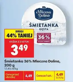 Biedronka Śmietanka 36% Mleczna Dolina, 200 g oferta