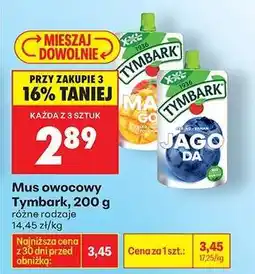 Biedronka Mus owocowy Tymbark, 200 g oferta