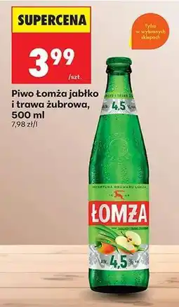 Biedronka Piwo Łomża jabłko i trawa żubrowa, 500 ml oferta