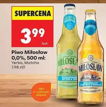 Biedronka Piwo Miłosław 0,0%, 500 ml oferta