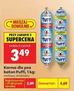 Biedronka Karma dla psa baton Puffi, 1 kg oferta