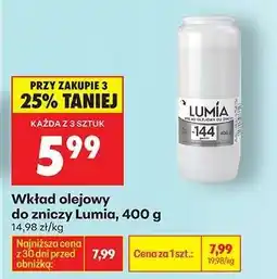 Biedronka Wkład olejowy do zniczy Lumia, 400 g oferta