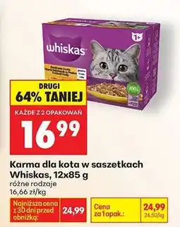 Biedronka Karma dla kota w saszetkach Whiskas , 12x85 g oferta