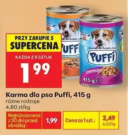 Biedronka Karma dla psa Puffi, 415 g oferta