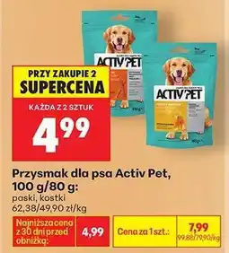 Biedronka Przysmak dla psa Activ Pet, 100 g/80 g oferta