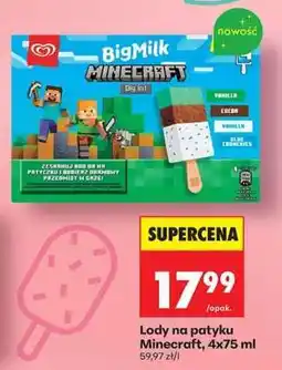Biedronka Lody na patyku Minecraft, 4x75 ml oferta