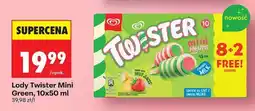 Biedronka Lody Twister Mini Green, 10x50 ml oferta