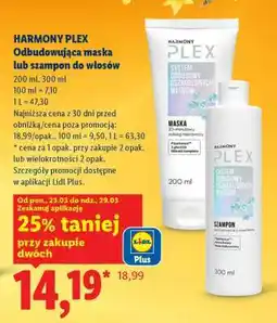 Lidl HARMONY PLEX Odbudowująca maska lub szampon do włosów oferta