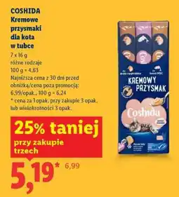 Lidl Coshida Kremowe przysmaki dla kota w tubce oferta