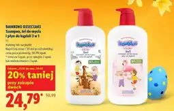 Lidl Bambino Dzieciaki Szampon, żel do mycia i płyn do kąpieli 3 w 1 oferta