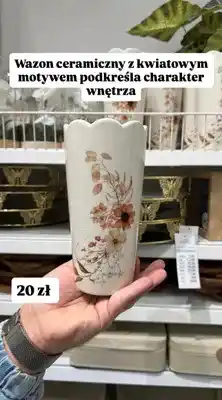 Pepco Wazon ceramiczny z kwiatowym motywem oferta