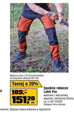 OBI Spodnie robocze Lahti Pro oferta