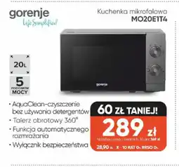 Max Elektro Kuchenka mikrofalowa Gorenje MO20E1T4 oferta