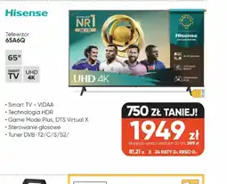 Max Elektro Hisense Telewizor 65A6Q oferta