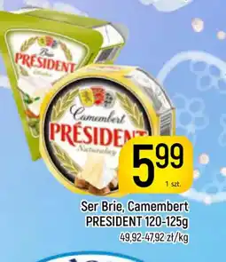 Delikatesy Piotruś Pan Ser Brie, Camembert President oferta