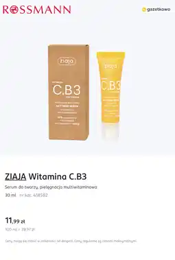 Rossmann ZIAJA Witamina C.B3 Serum do twarzy, pielęgnacja multiwitaminowa oferta