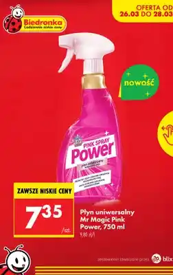 Biedronka Płyn uniwersalny Pink Spray Power oferta