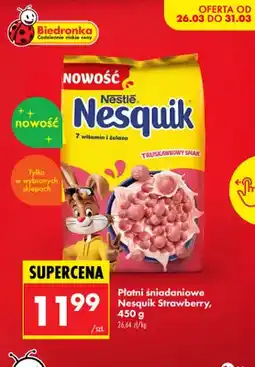 Biedronka Płatki śniadaniowe truskawkowy smak oferta