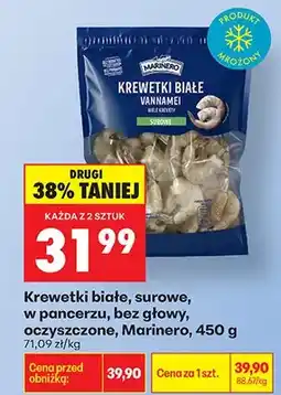 Biedronka Krewetki białe, surowe, w pancerzu, bez głowy, oczyszczone oferta