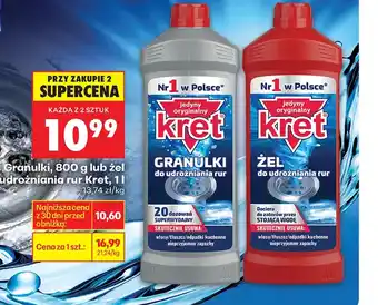 Biedronka Żel do udrożniania rur Kret oferta