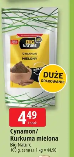 E.Leclerc Big Nature Cynamon/Kurkuma mielona oferta