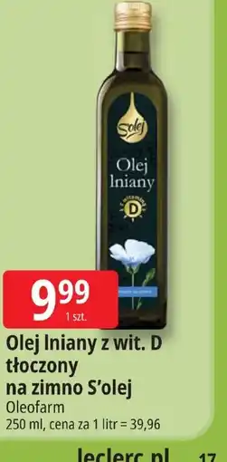 E.Leclerc Olej Lniany S'olej oferta