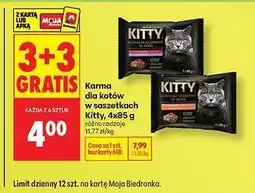 Biedronka Karma dla kotów w saszetkach Kitty, 4x85 g oferta