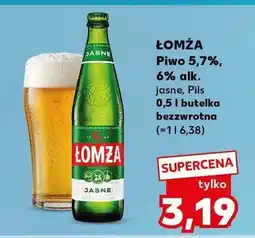 Kaufland Piwo Łomża jasne, Pils 5,7%, 6% alk. bezwrotna oferta