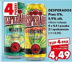 Kaufland Piwo Desperados 0%, 5,9% alk. różne rodzaje oferta