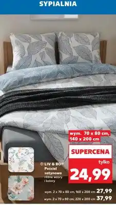 Kaufland Pościel satynowa 220x200 cm + 2x 70x80 cm oferta